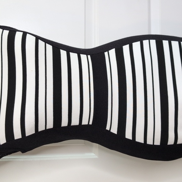 Weston Wear Anthropologie Black White Spliced Striped Lace Bodycon Midi Dress XS - Picture 4 of 12